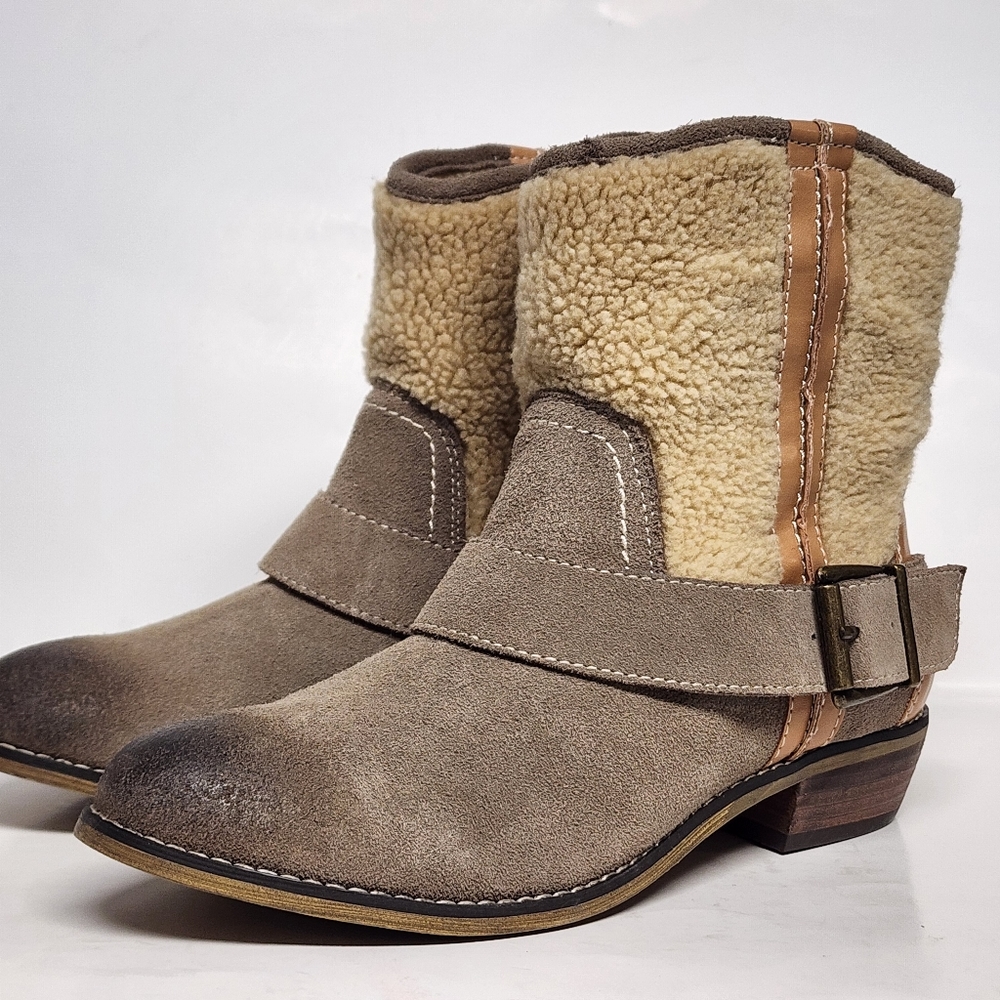 KELSI DAGGER | Suede Shearling Tempest Boots sz 9